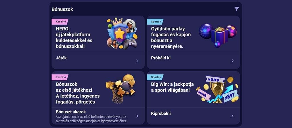 Betmatch Casino promóciók első játékhoz, küldetésekhez és sportfogadásokhoz.