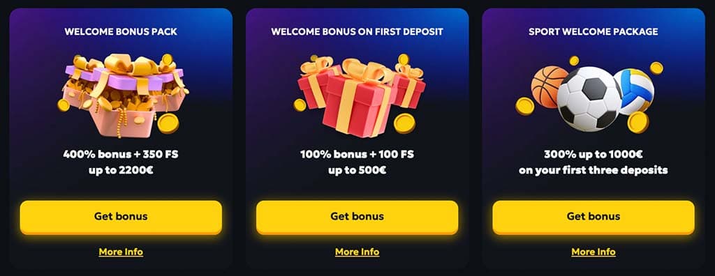 Casabet kaszinó promóciók: 400% bónusz + 350 ingyen pörgetés, 100% bónusz + 100 ingyen pörgetés.
