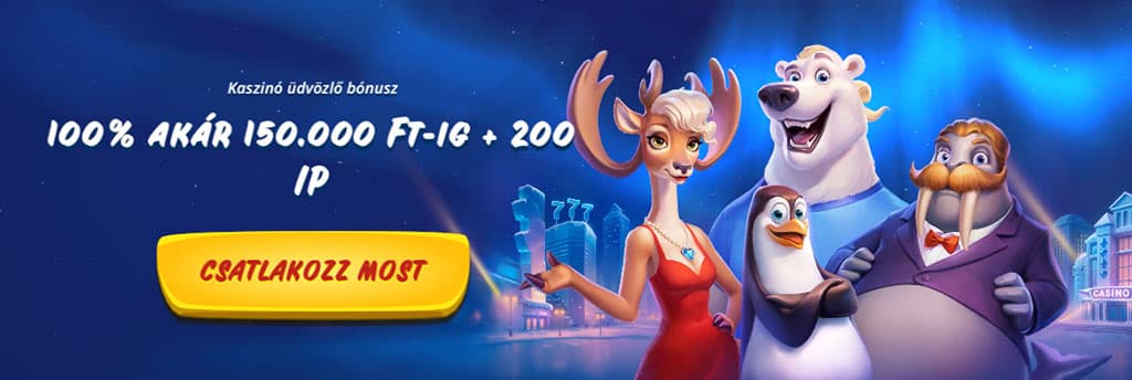 SG Casino üdvözlő bónusz animált állatkarakterekkel és csatlakozás gombbal.