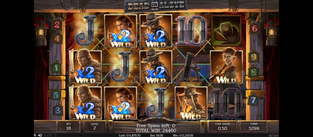 Dead or Alive 2 nyerőgép: western témájú slot játék, sticky wild szimbólumokkal és rengeteg érme nyereménnyel.