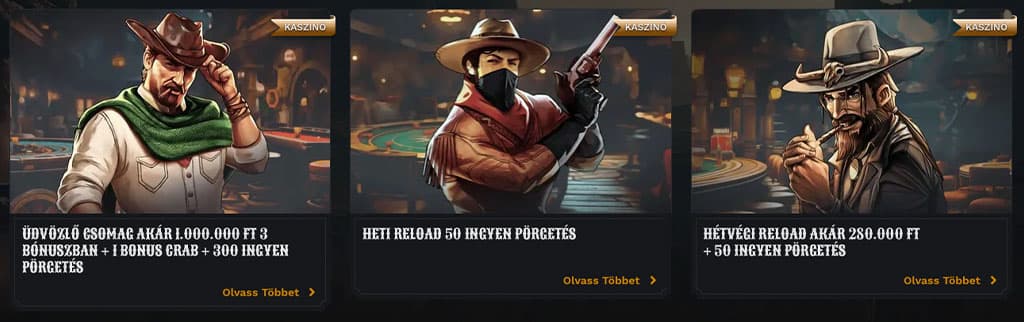 Ingyenes pörgetés hétvégi reload bónuszok várnak a Wildsino kaszinó oldalán.
