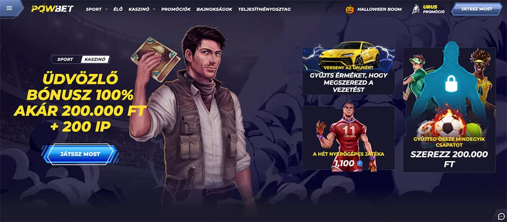 A PowBet Casino egy 2021 óta működő online szerencsejáték-platform.