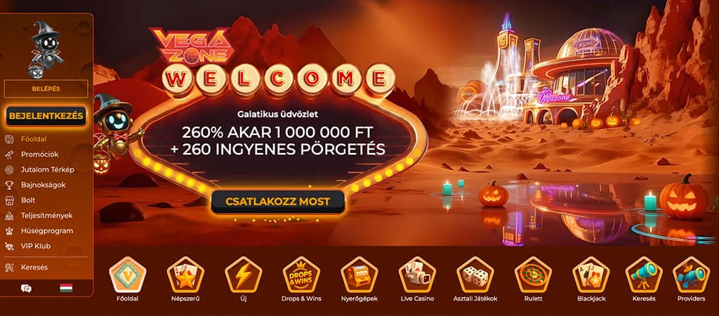 A VegaZone Casino egy annyira új kaszinóoldal, hogy majdhogynem a jövőben készült.