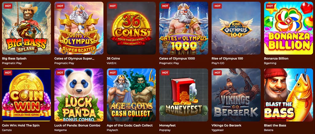 A legváltozatosabb játékok széles kínálata, az online kaszinóban.