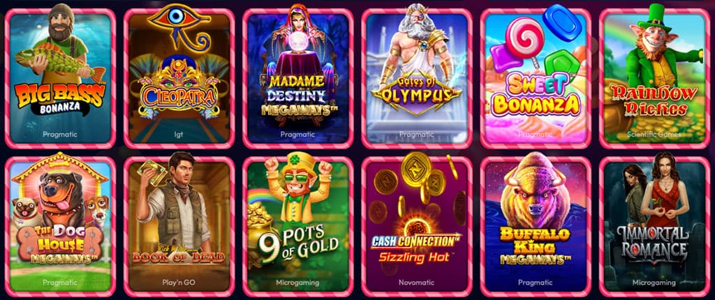 A Gambiva Casino minőségi és sokszínű játék-kínálata.