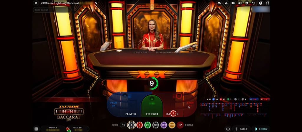 Lightning Baccarat, live casino, baccarat