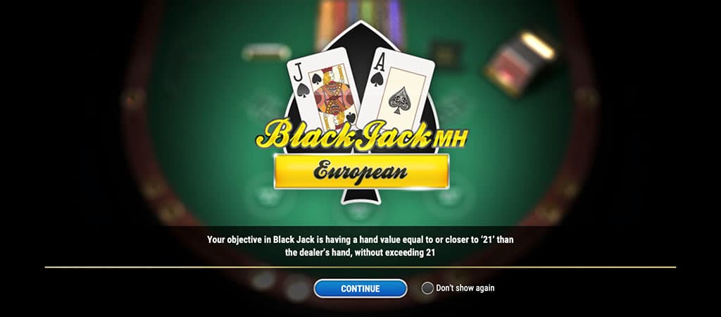European Blackjack kaszinó játék ismertető