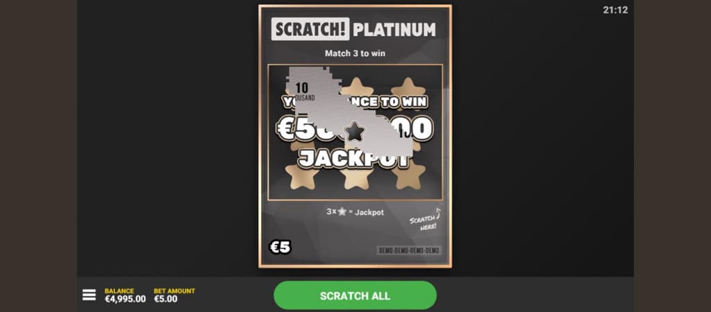 Scratch Platinum Game kaszinó játék ismertető.