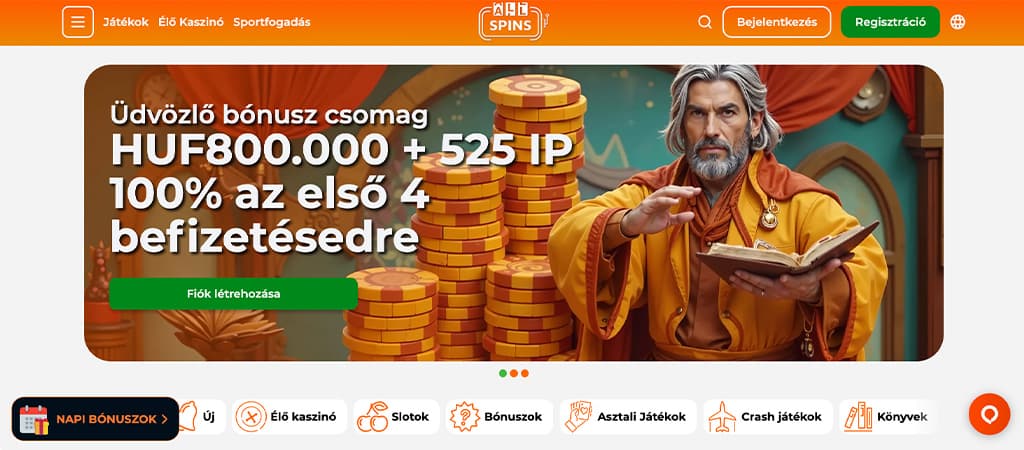 AllSpins Casino, Nyerőgépek végtelen tárháza.