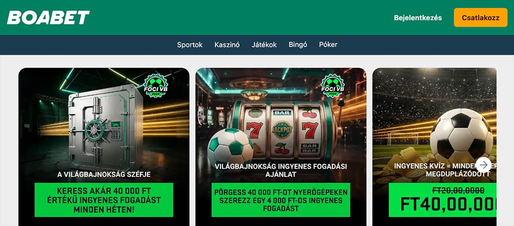 Boabet Casino, Több mint játék, nyerj nagyot!