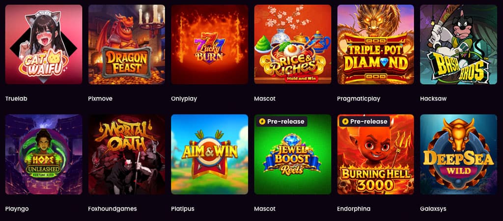 iWild Casino játékkínálata a Magyar oldalakon.