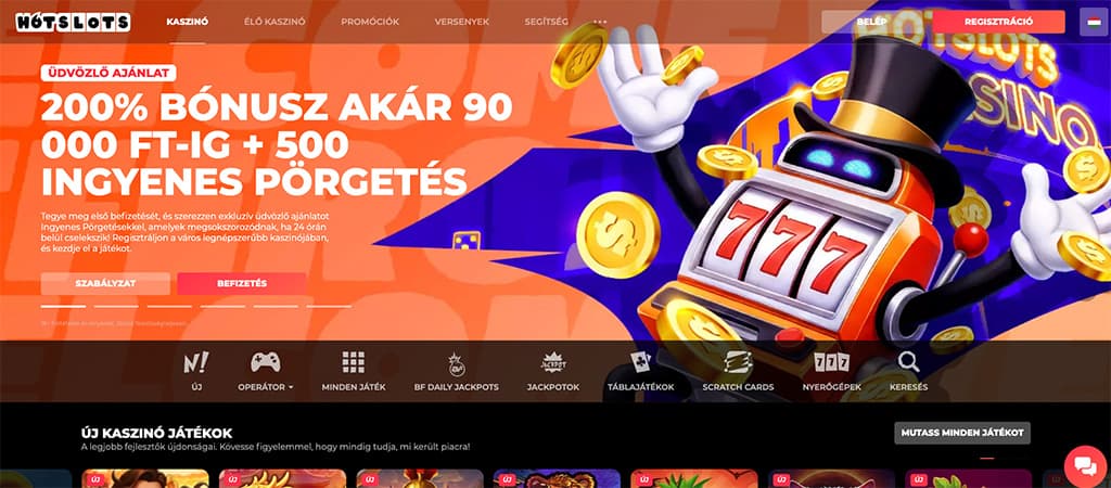HotSlots, Pörgess és nyerj, online casino