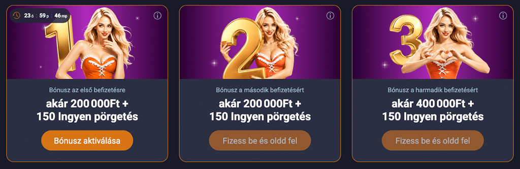 Egyéb bónuszok a VoxCasino kínálatában.
