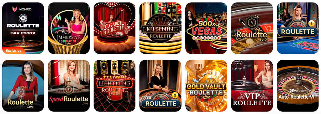 Casino Monro nyerőgépek és élő játékok.