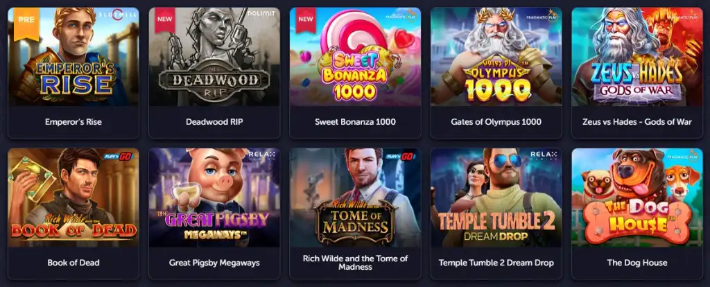 Vavada kaszinó népszerű nyerőgépek között Emperor’s Rise, Deadwood RIP, Sweet Bonanza és Zeus vs Hades is megtalálható.