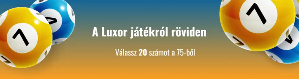 Luxor játék magyar nyelvű bemutatója, 20 szám kiválasztása 75-ből színes lottógömbökkel.